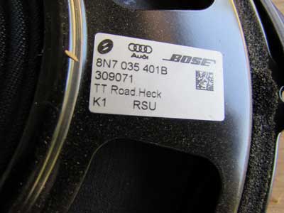 Audi TT MK1 8N Roadster Convertible Bose Subwoofer 8N7035401B5